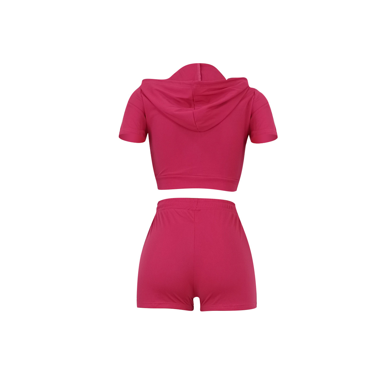 pure color sports and leisure hooded zipper jacket two-piece set Nihaostyles wholesale clothing vendor NSYDF73585