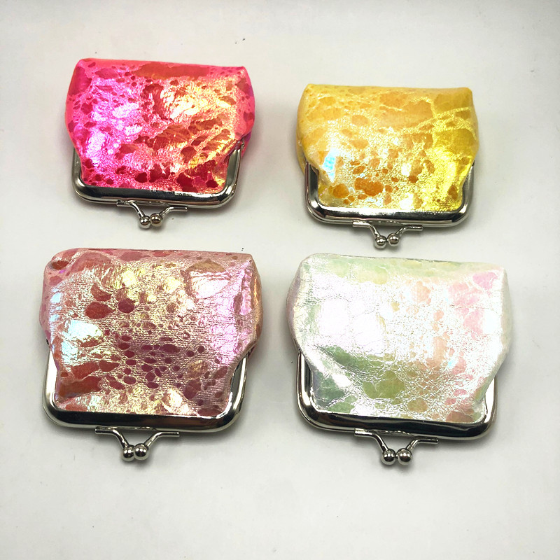 New laser PU Koujinbao lady have cash less than that is registered in the accounts Leopard Coin Jewelry Storage bag children gift coin purse