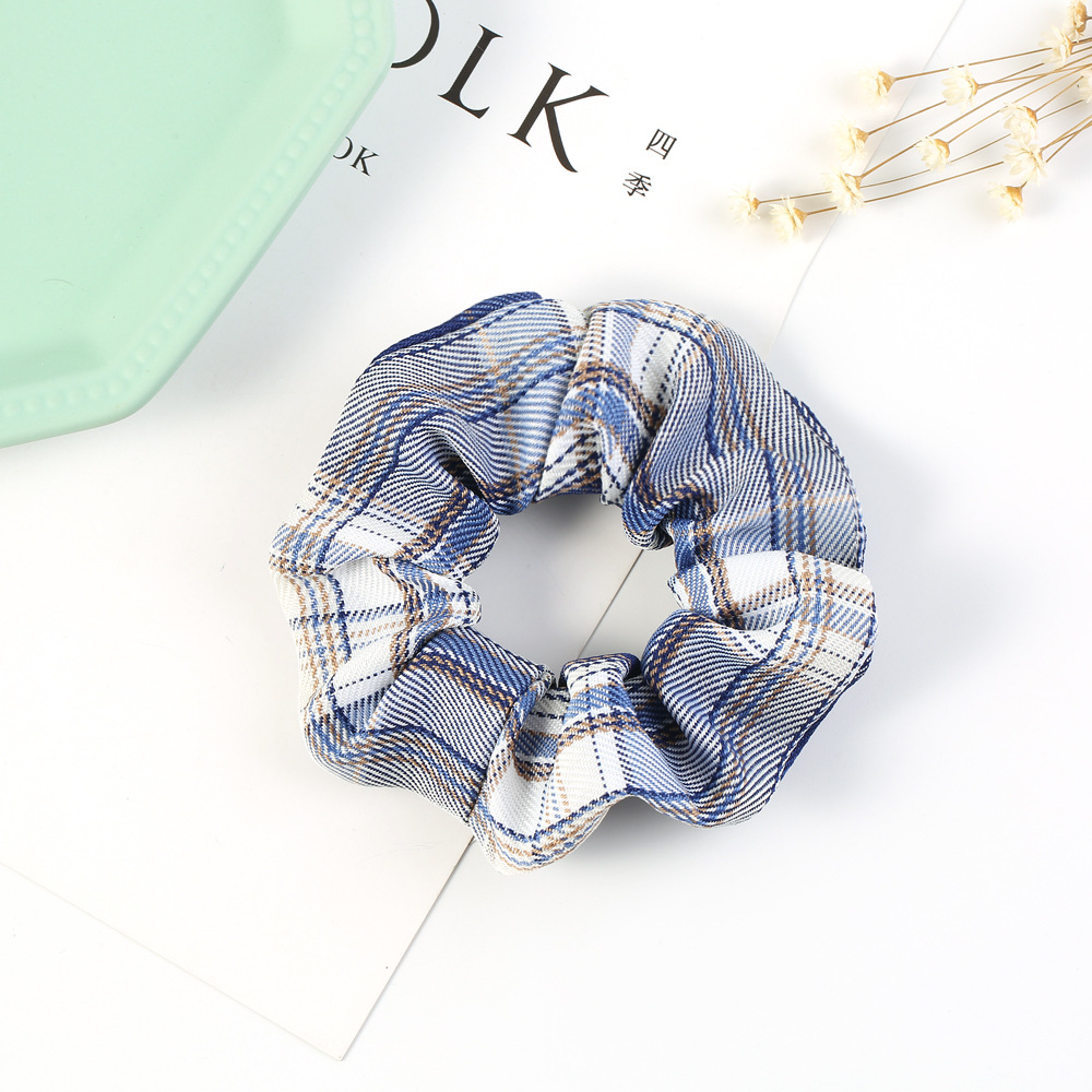 Hot Style Plaid New Fashion Hair Scrunchies  Wholesale display picture 6