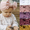 Soft nylon children's hair accessory with bow, headband, scarf, European style, no hair damage