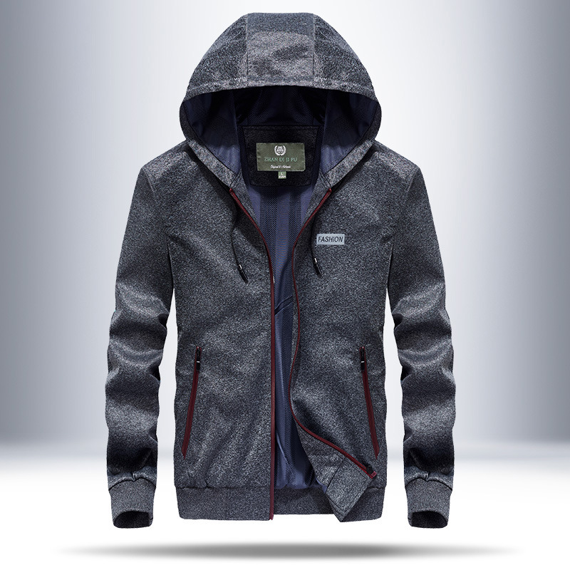 Directo de fábrica de primavera nuevo estilo Coreano de moda con capucha casual otoño chaqueta de los hombres Amazon