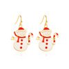 Earrings, small bell for elderly, Christmas set, suitable for import, 3 piece set