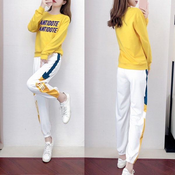 2020秋冬季時尚休閑嘻哈套裝女曳步舞服裝新款潮牌流運動服兩件套