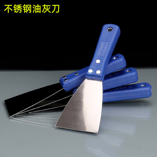 Manufacturer wholesale stainless steel putty knife with plastic handle putty knife batch knife thickened shovel knife putty knife cleaning shovel