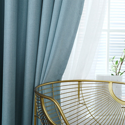2020 Keqiao new pattern Piaf thickening Solid shading Curtains bedroom a living room balcony finished product curtain customized