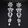 Fashionable universal fresh zirconium, earrings, European style