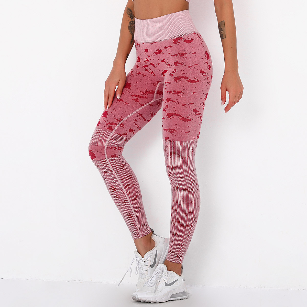 seamless striped camouflage yoga pants  NSNS10665