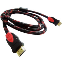 3米紅黑網HDMI線數據線高清連接線雙磁環電視電腦高清線1.4版