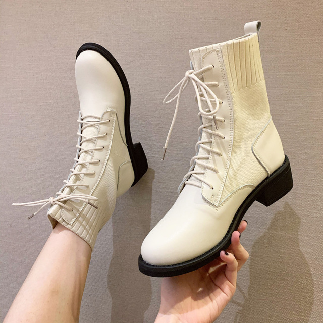 European and American sexy cross band fashion women’s boots British casual versatile Martin boots