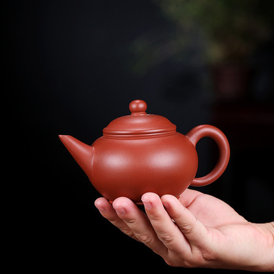 Yixing Ore Qing cement Cinnabar Level pot household to work in an office travel Sketch teapot tea set 200ml Tea ceremony