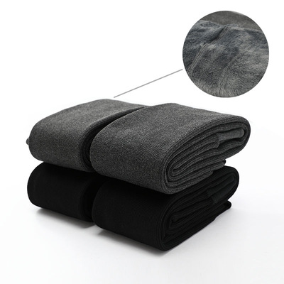 童裝店貨源兒童冬季加絨加厚打底褲黑色豎條紋連褲襪廠家直銷批發