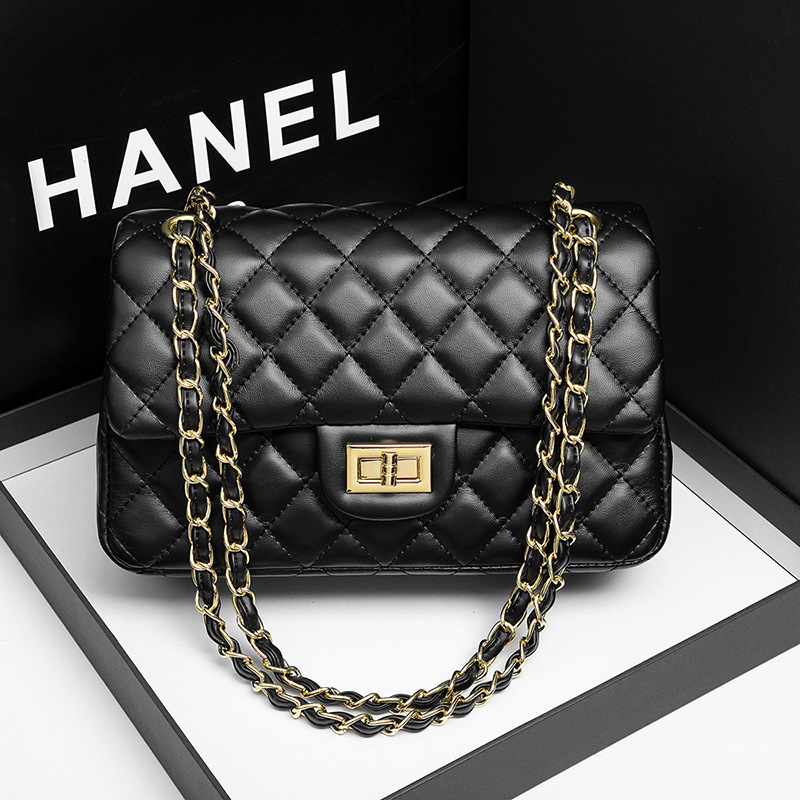 Lingge Chain Bag Women's 2023 New Trendy Fashionable Small Square Bag French Niche High-end All-match Crossbody Bag