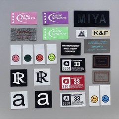 New Fashion Letter Rubber Stamping Accessories for Clothing, Box Packaging Accessories, Printed Fabric Label Parts