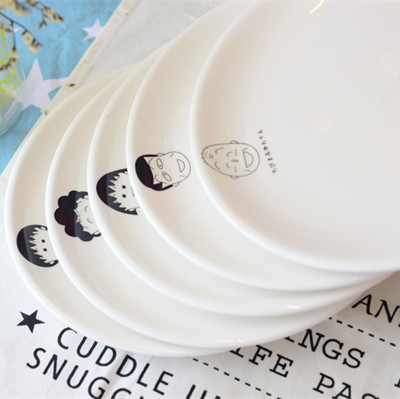 Chibi Maruko Decoration ceramics originality Japanese Cake household Dish 8 inches Western dish logo
