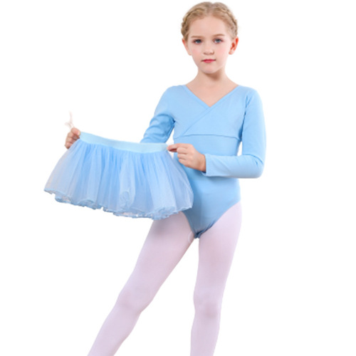 Children's dance clothing, autumn and winter ballet skirt, girl's long-sleeved exam practice clothing, dance skirt, girl's Chinese dance clothing