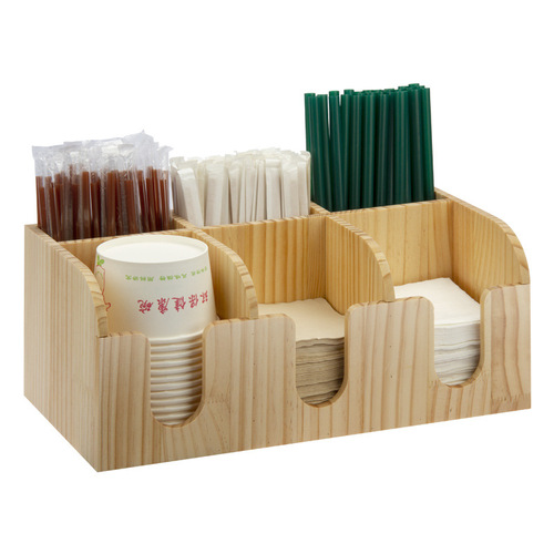 Wooden milk tea paper cup holder paper towel straw storage rack milk tea shop bar material storage rack commercial factory wholesale