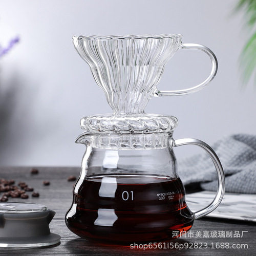 Hand-brewed coffee pot, sharing pot, filter cup set, drip filter cup, cloud pot, funnel, coffee utensil combination