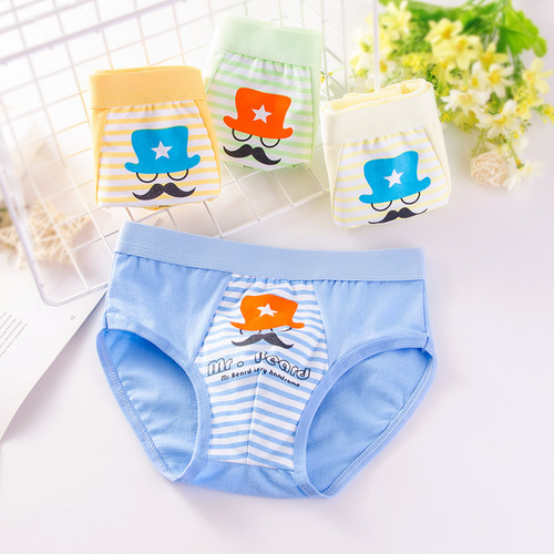 Children's underwear men's type a triangle medium and large children's cotton cartoon baby boy underwear boy shorts foreign trade wholesale