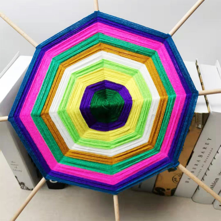 壹件代發幼兒園兒童3-6歲手工編織材料包榉木棒四六八形狀織布diy