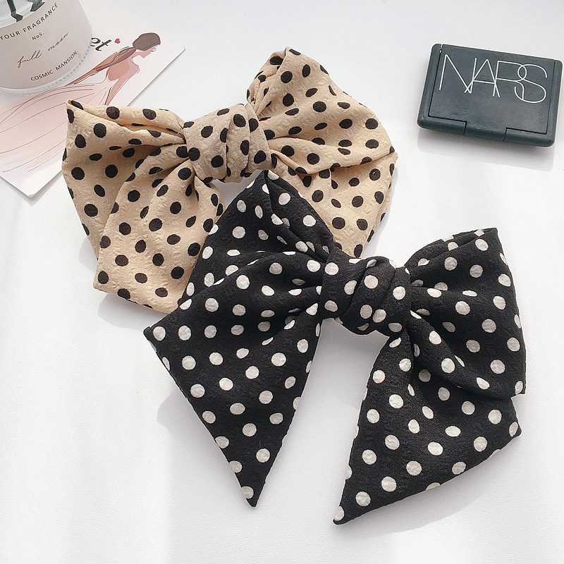 Korean Retro Simple Dot Bow Steel Clip display picture 5