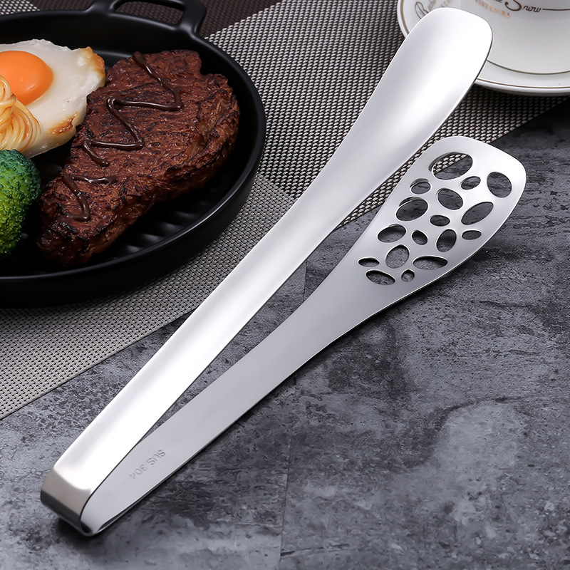 304镂空食品夹食物夹厨房烧烤夹牛排夹馒头面包夹
