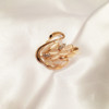 High quality brooch, metal fashionable universal swan lapel pin, cat's eye, wholesale