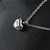 Necklace heart-shaped with letters, metal pendant, hands and feet prints, accessory, Aliexpress