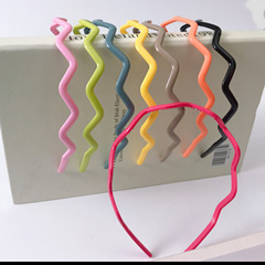 廠家直銷2020韓國春夏新款糖果色亮光發箍彩色亞克力洗臉波浪頭箍