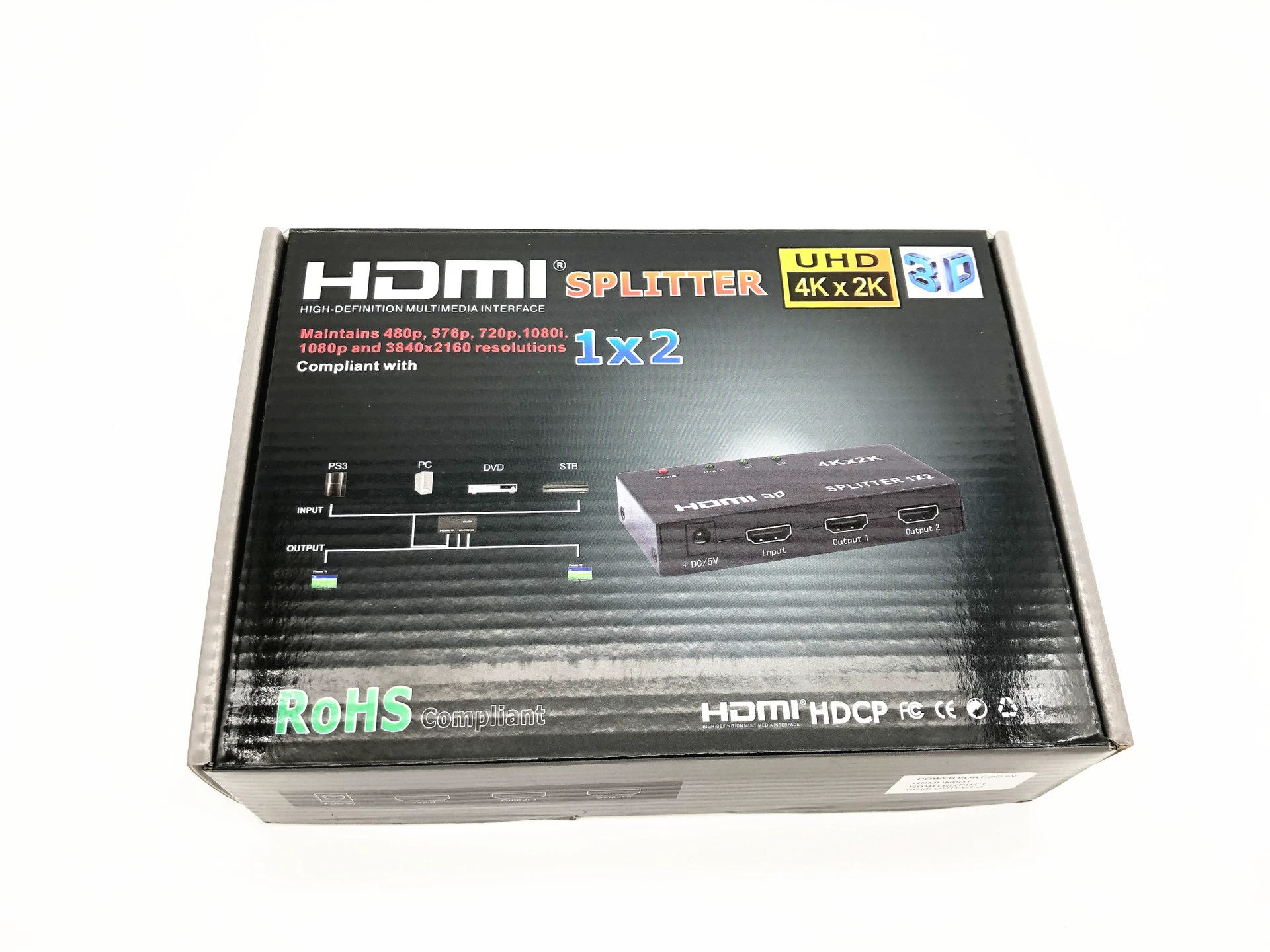 Фабричная прямая продажа HDMI-разделителя устройство 1 в 2 выхода из версии HD 4K, диспетчер видеоперегонной панели 4K