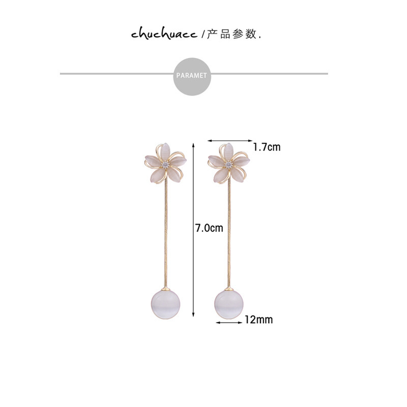 Boucles D&#39;oreilles Opale À Fleurs Two Wear display picture 2