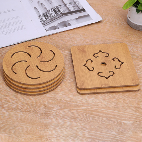 Factory price wholesale round square dining table insulation mat household multi-functional non-slip placemat bamboo thickened pot and bowl mat