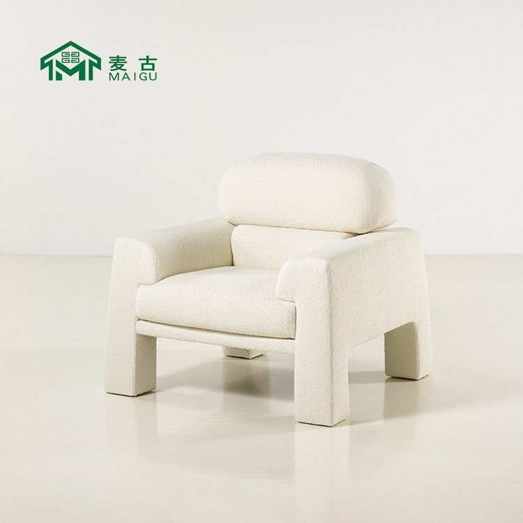 麦古 Ретро минималистичный диван, дизайнерская ткань, вилла, мебель