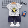 Children's summer sleeves, cartoon set for boys, T-shirt, children's clothing, wholesale