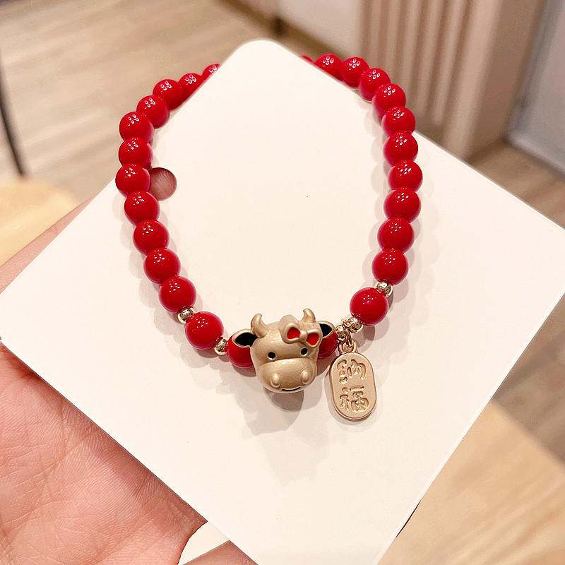 Cartoon Red Beads Bracelet display picture 5
