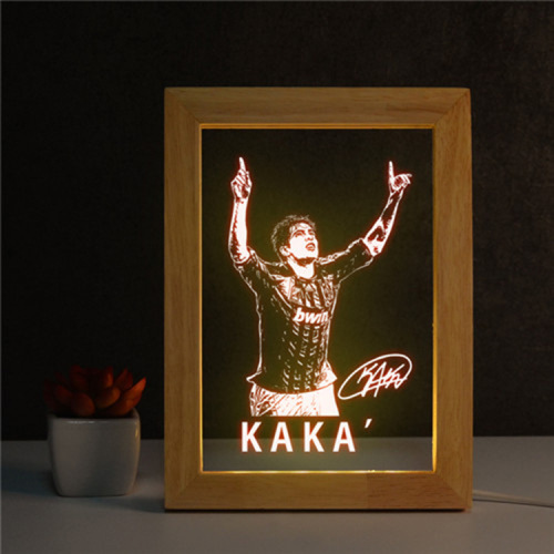 Football: Cristiano Ronaldo, Messi, Neymar, Mbappé Model Photo Frame Night Light – Fan Essentials, Decorative Item, Gift & Collectible Reminder