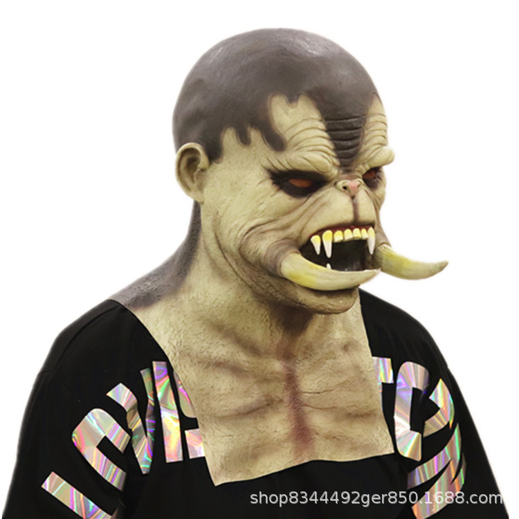 Monster máscara de Halloween horror apoyos rendimiento personas dientes largos monstruo sombrerería suministro directo fábrica
