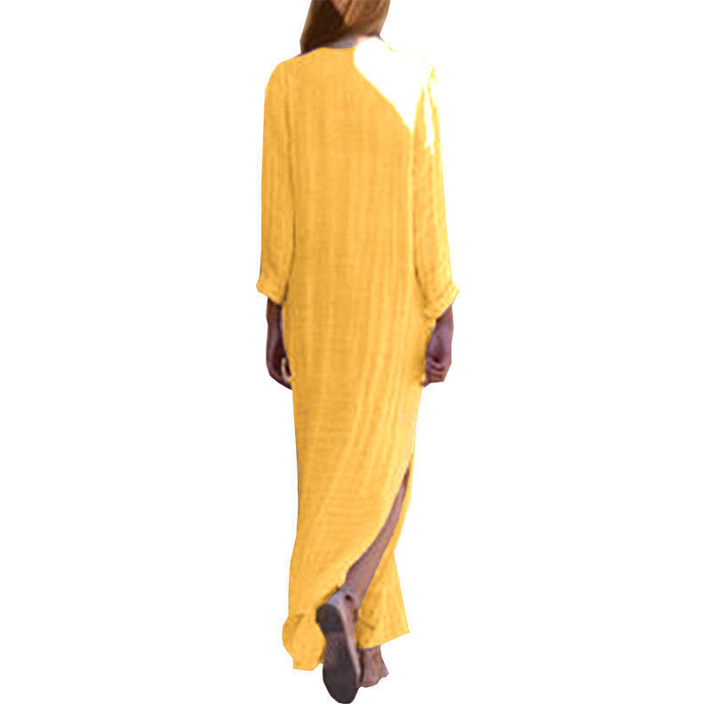 Women's Sheath Dress Streetwear V Neck Printing Long Sleeve Printing Maxi Long Dress Daily display picture 18