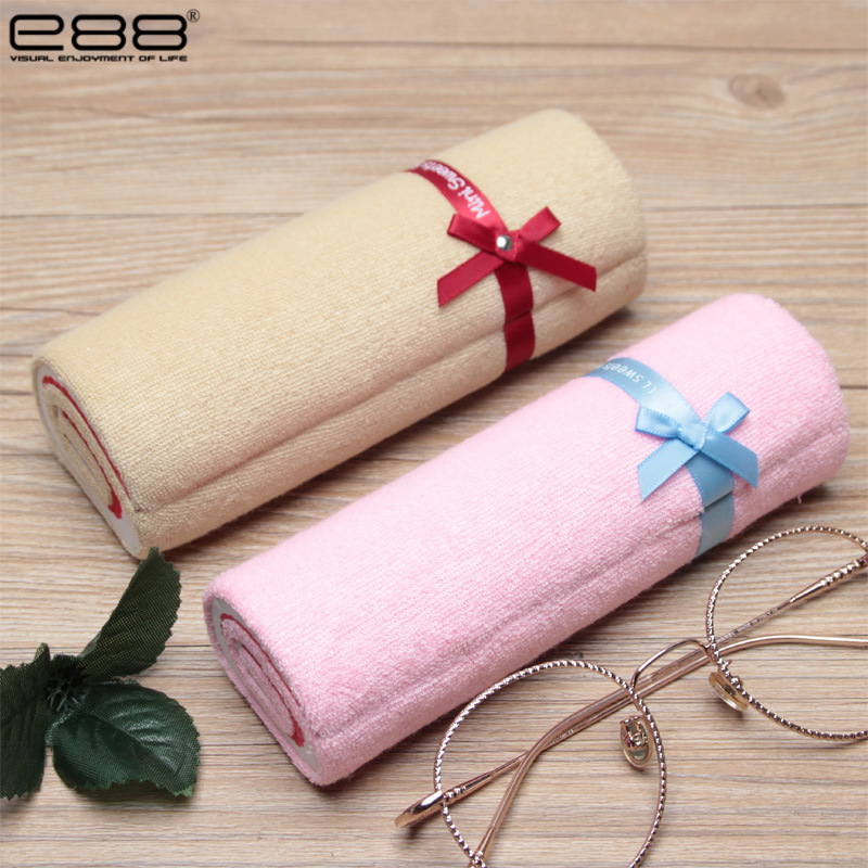 E88 Blanket Fabric Cake Velvet Flip Eye Box Myopia Optical Glasses Box Cartoon Creative Handmade Glasses Box