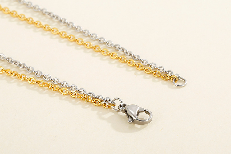 simple hollow heart-shaped double-layer necklace earrings stainless steel set wholesale nihaojewelry