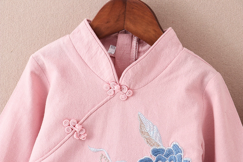 Children's Hanfu, retro set, Chinese style, with embroidery