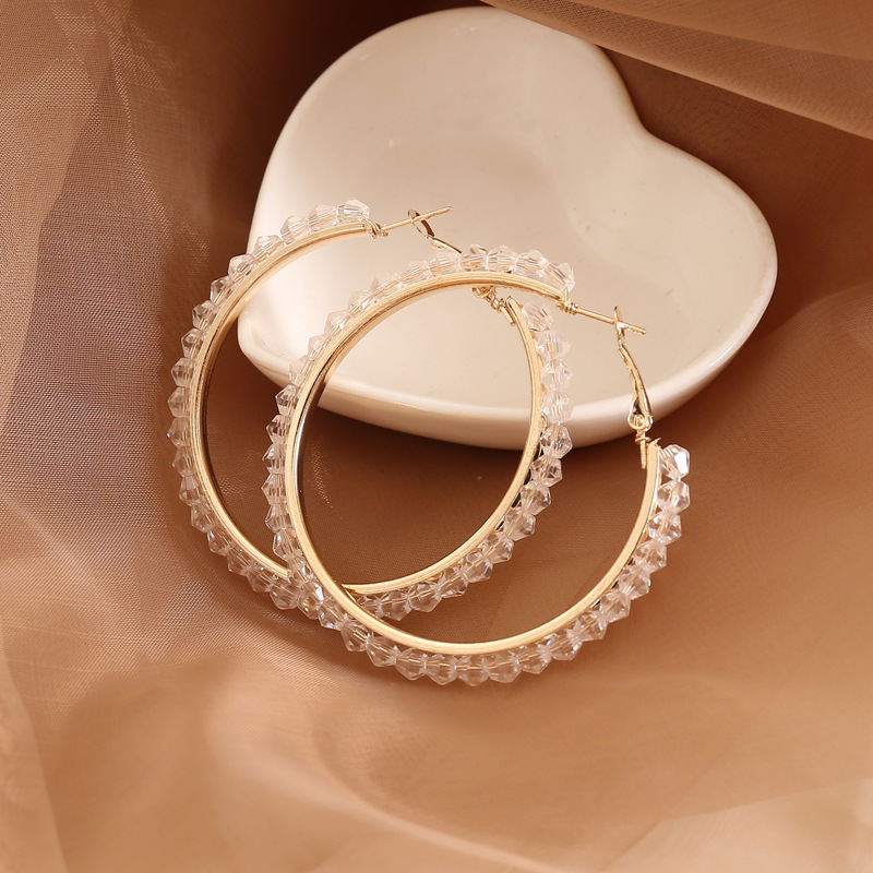 fashion crystal heart-shape earrings