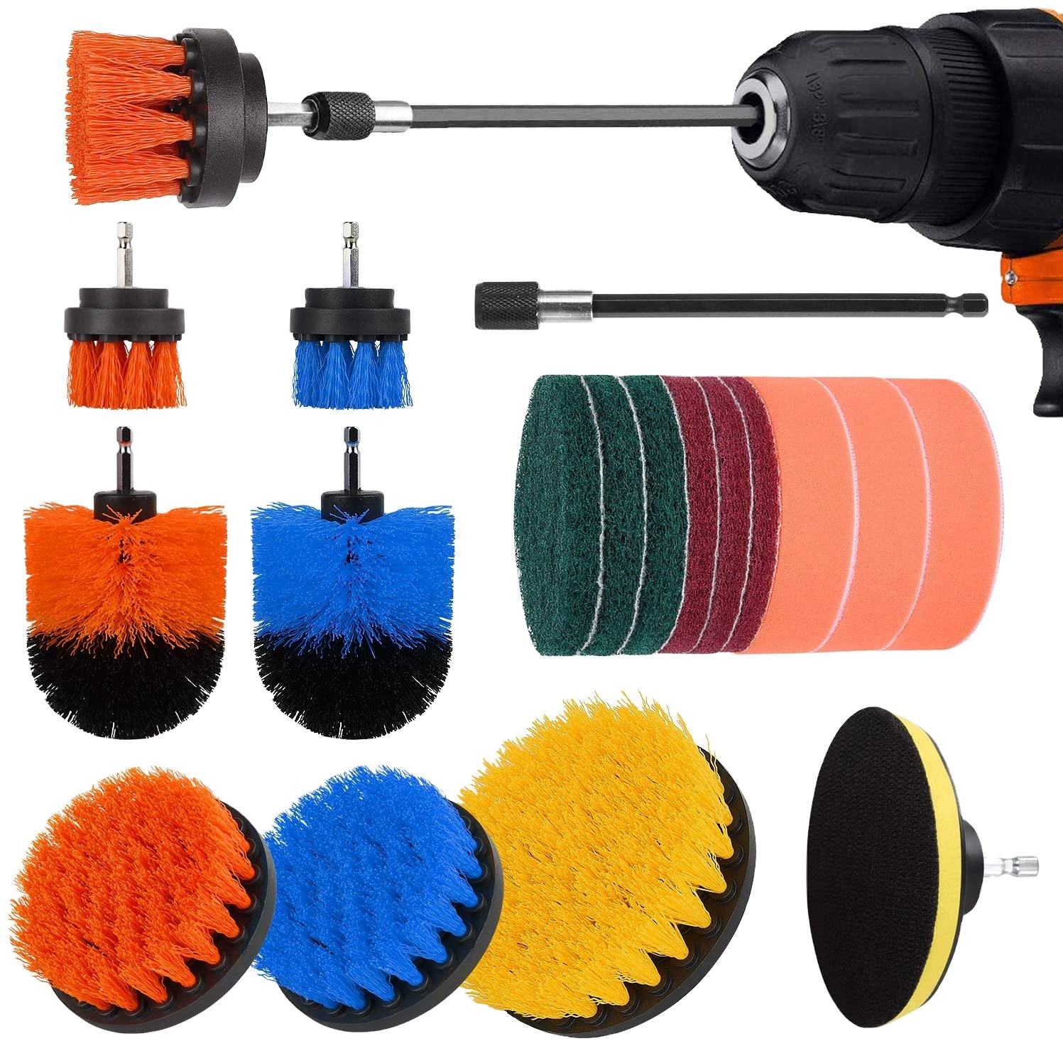 Набор из 18 электрических щеток для дрели AliExpress: щетки для чистки, щетки для плитки, мини-многофункциональный специальный инструмент для домашнего использования