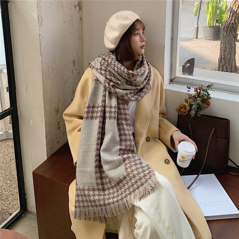 Plaid Thickening Scarf NSCM101106