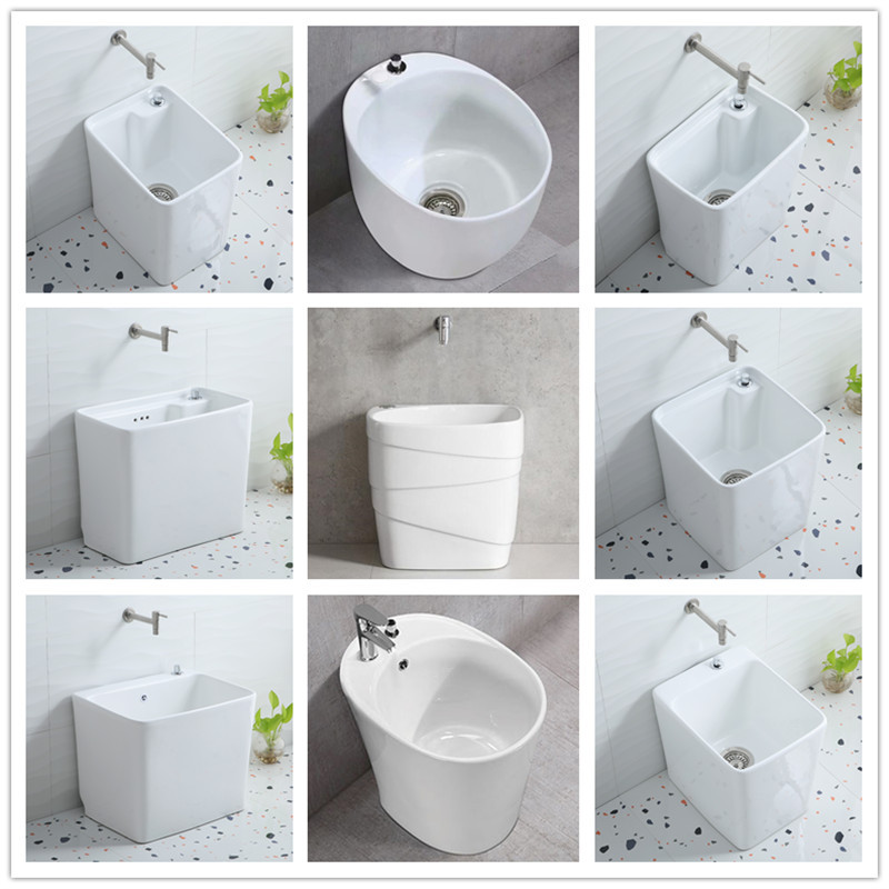 多款選陽台拖把池迷妳小號長方形池30公分最小型墩布池陶瓷拖布池