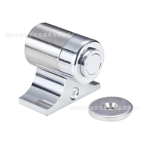 Zinc alloy barrel floor suction, bathroom and bedroom invisible door suction, door strong magnetic door stopper door suction