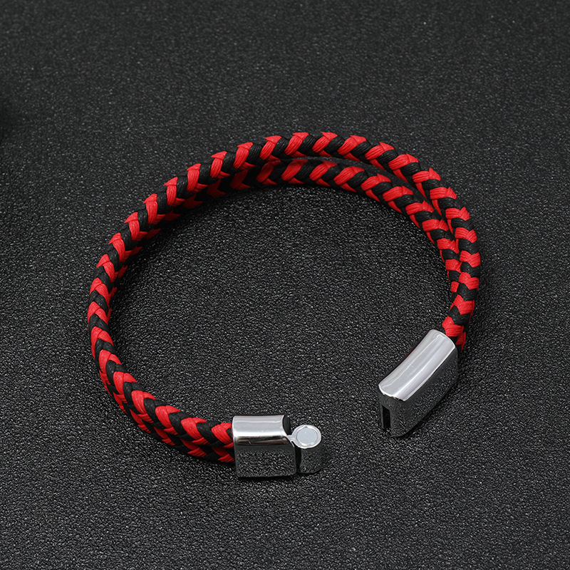 multi-layer woven simple leather bracelet
