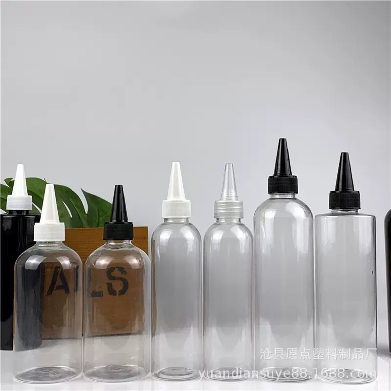 厂家现货 250ml透明塑料瓶 透明尖嘴分装瓶 颜料墨水塑料瓶尖嘴瓶