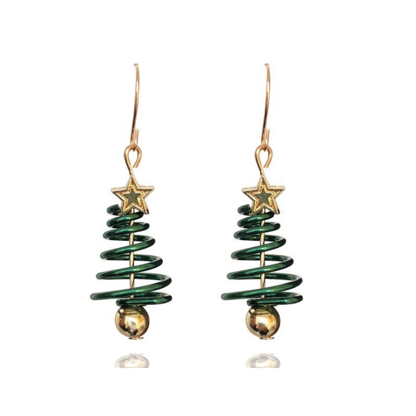 Hot selling earrings creative star Christmas tree earrings wholesale earrings factory direct supply