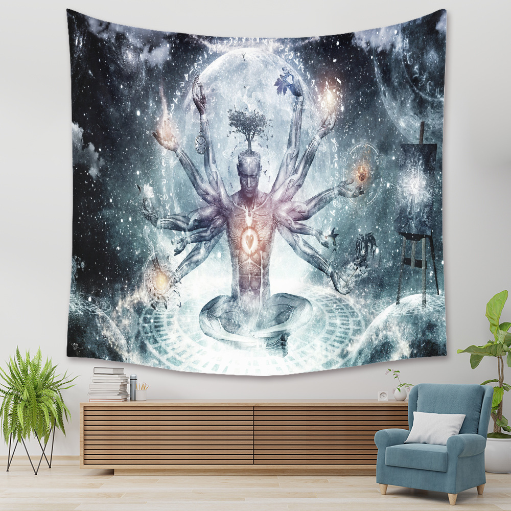 India Buddha Yoga printing hanging cloth tapestry wholesale Nihaojewelrypicture9