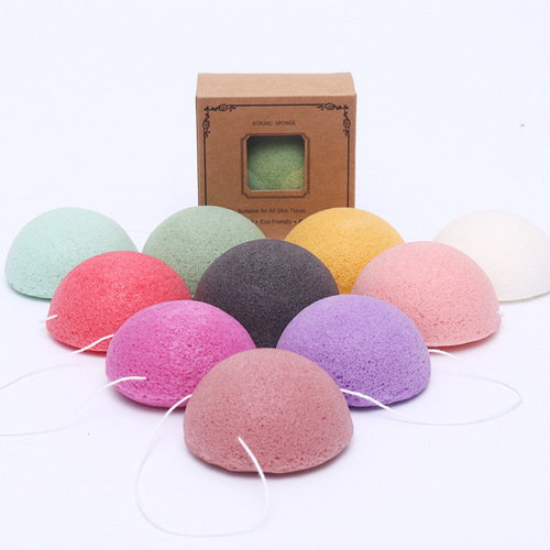 Half-ball Konjac Facial Pad, Freeze-dried Konjac Facial Pad, Dry Konjac Facial Pad, Dry Facial Towel